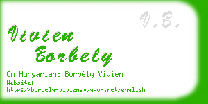 vivien borbely business card
