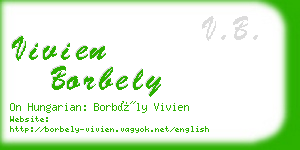 vivien borbely business card